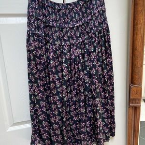 JCrew Satin Midi Skirt
